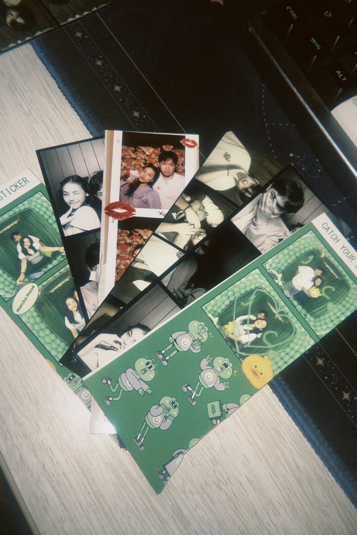 Our collection of colourful photobooth strips